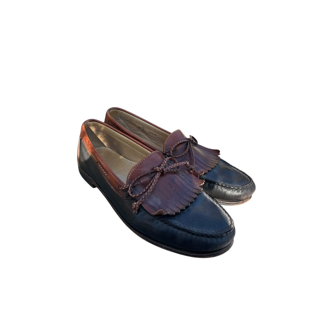 Allen Edmonds Nottingham Slip-On Loafer‎ Shoes Keltie Moc Brown Black, Size 12D